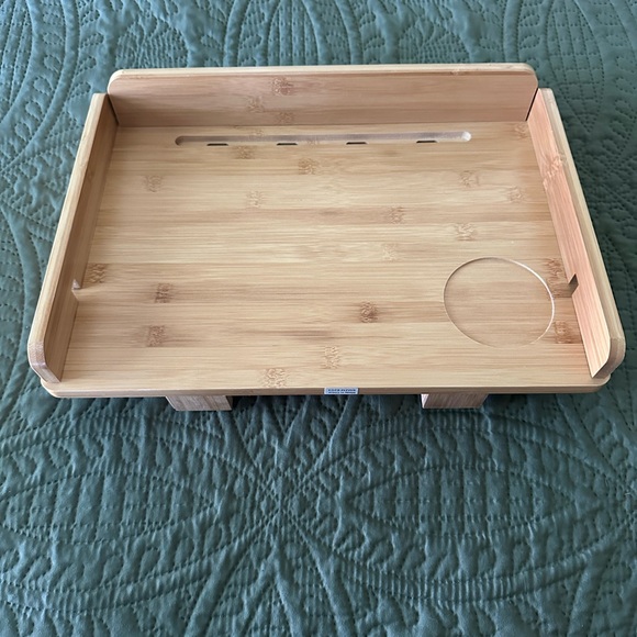 Bamboo Bedside Shelf with Cup Holder - Picture 5 of 7